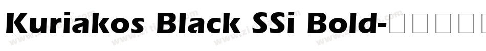 Kuriakos Black SSi Bold字体转换